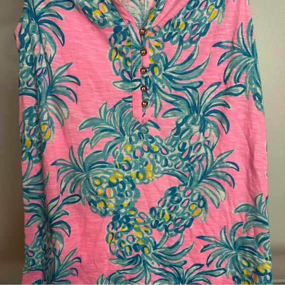 Lilly Pulitzer Essie Sleeveless Top Pelican Pink Beat The Heat Womens Size SMALL - Picture 2 of 11